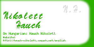 nikolett hauch business card